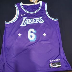 Nike Purple Lakers Jersey with White Accents